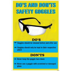 Do's and don't s safety goggles