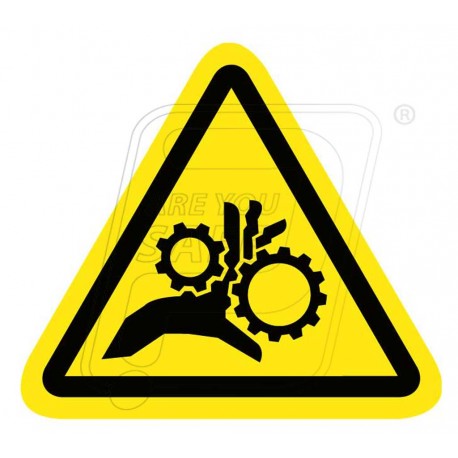 Entanglement hazard (hand in gears)