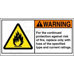 Fuse rating warning