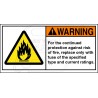 Fuse rating warning