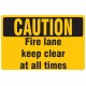 Fire lane keep clear all times