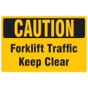 Forklift traffic keep clear