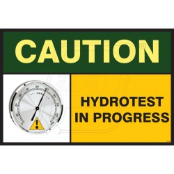 Hydrotest in progress
