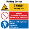 Battery locker space identification