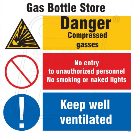 Gas bottle store space identification