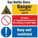 Gas bottle store space identification