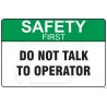 Do not talk to operator