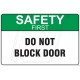 Do not block door