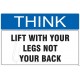 Lift with your legs not your back