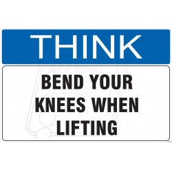 Bend your knees when lifting 