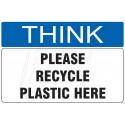 Please recycle plastc here