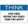 Stop fires before they start! think fire safety