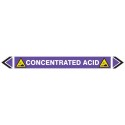 Pipe Marking Sticker -Concentrated Acid