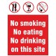 No eating, smoking & drinking