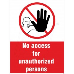 No access for unauthorised person
