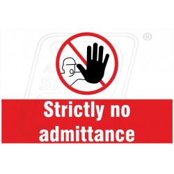 Strictly no admittence