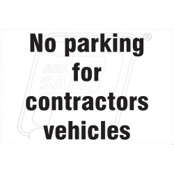 No parking for contractor