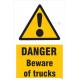 Danger beware of truck