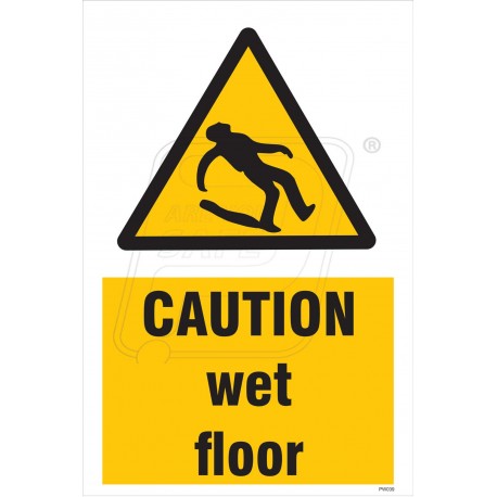 Caution wet floor