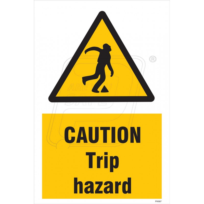 Caution trip hazard | Protector FireSafety