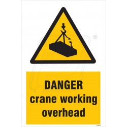 Danger crane working overhead 