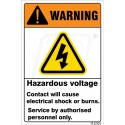 Contact Will Cause Electrical Shock Or Burns.