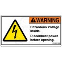 Hazardous Voltage Inside.