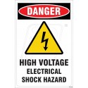 High Voltage Electrical Shock Hazard.
