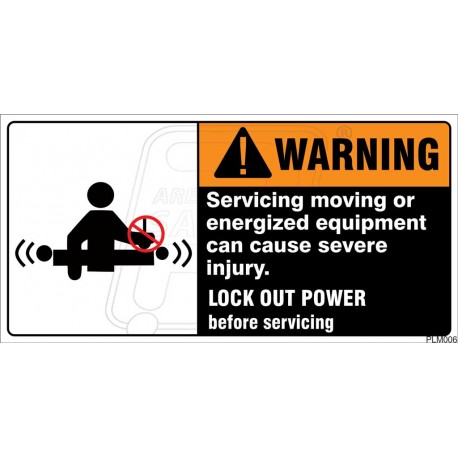 Servicing moving or energized equipment can cause severe injury