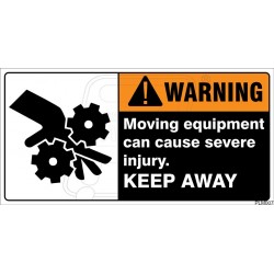 Moving equipment can cause severe injury