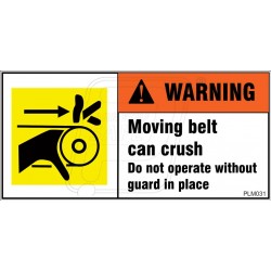 Moving belt can crush 
