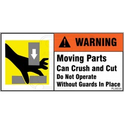 Moving parts can crush and cut