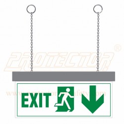 LED Exit with down arrow Sign