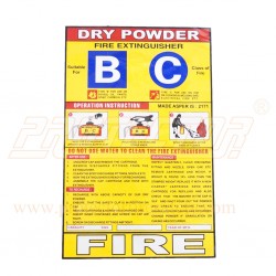 Sicker for DCP type fire extinguisher