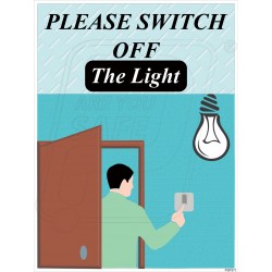 Last person out please switch off the light 