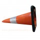 Cone 750 MM 6" Sleeve Heavy Rubber Base Orange Pioneer