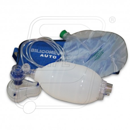 SILICONE RESUSCITATOR KIT with bag  adult