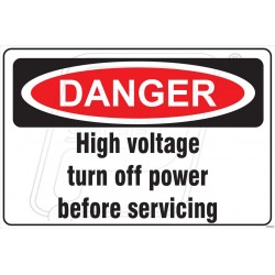 High voltage turn off power before servicing