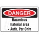 Hazardous material area