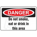 Do not eat or drink in this area 