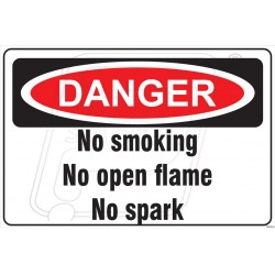 No Smoking no open flame no spark