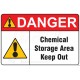 Chemical storage area keep out