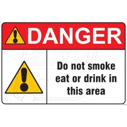 Do not eat or drink in this area