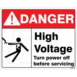 High voltage turn off power before servicing | Protector FireSafety