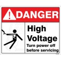 High voltage turn off power before servicing