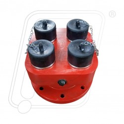 Fire hydrant four way inlet breeching valve SS Armor