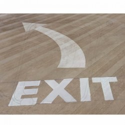 Exit / Entry Floor Marking by Rubber Paint