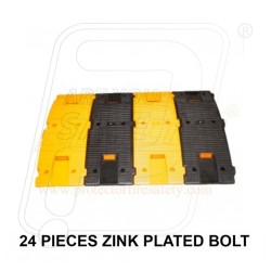 Plastic speed breaker 250 X 750 X 75 mm with installation Protector