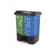 Twin dust bin with paddle 35 LTR