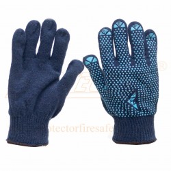 Hand gloves dotted single C1001D Blue Tiger